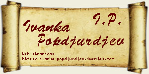 Ivanka Popđurđev vizit kartica